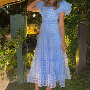 Gingham and heels dress